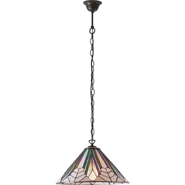 Endon 63937 - Luster na reťazi Tiffany ASTORIA 1xE27/60W/230V pr. 40 cm