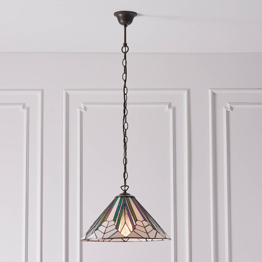 Endon 63937 - Luster na reťazi Tiffany ASTORIA 1xE27/60W/230V pr. 40 cm