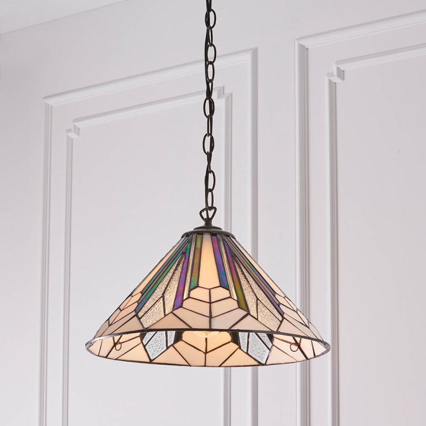 Endon 63937 - Luster na reťazi Tiffany ASTORIA 1xE27/60W/230V pr. 40 cm