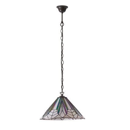 Endon 63937 - Luster na reťazi Tiffany ASTORIA 1xE27/60W/230V pr. 40 cm