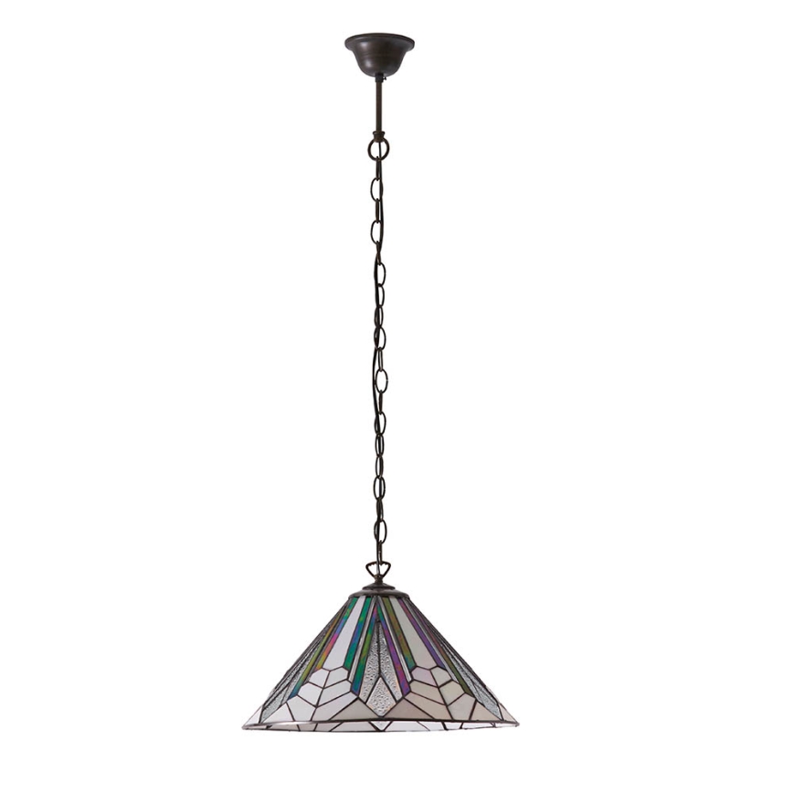 Endon 63937 - Luster na reťazi Tiffany ASTORIA 1xE27/60W/230V pr. 40 cm