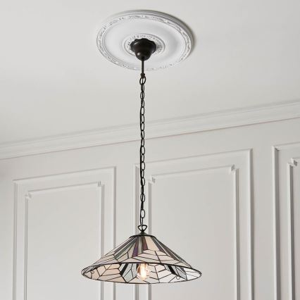 Endon 63938 - Luster na reťazi Tiffany ASTORIA 1xE27/60W/230V pr. 48 cm