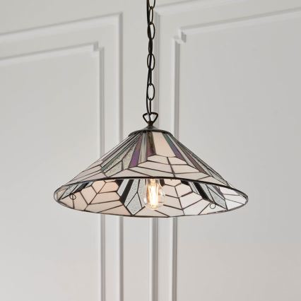 Endon 63938 - Luster na reťazi Tiffany ASTORIA 1xE27/60W/230V pr. 48 cm