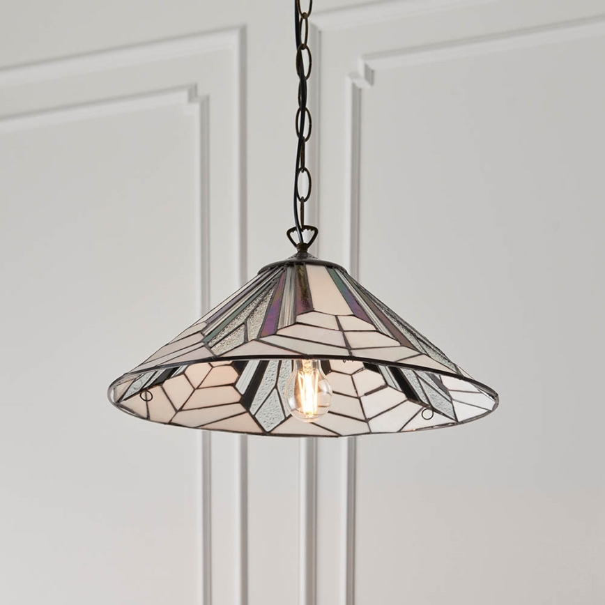 Endon 63938 - Luster na reťazi Tiffany ASTORIA 1xE27/60W/230V pr. 48 cm