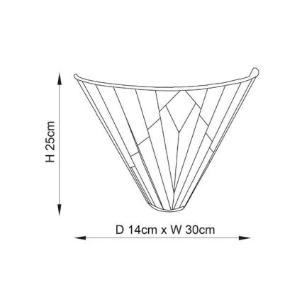 Endon 63940 - Nástenné svietidlo Tiffany ASTORIA 1xE14/40W/230V