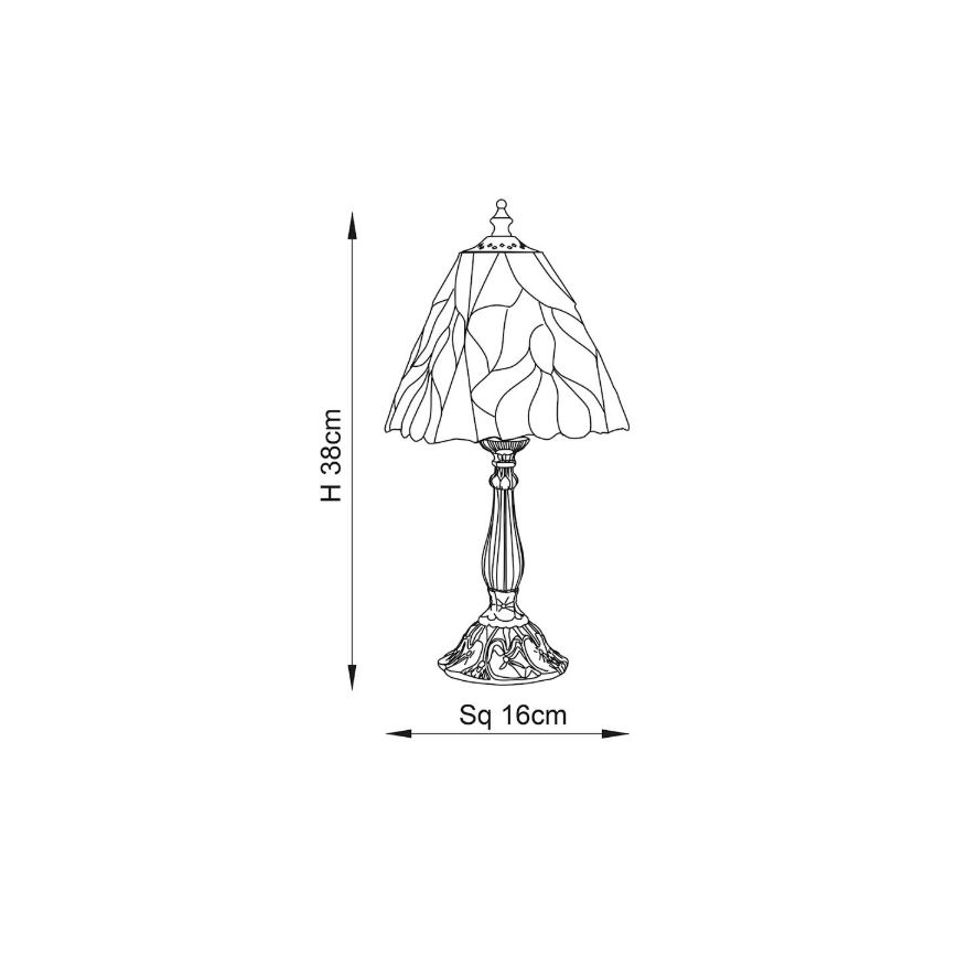 Endon 63963 - Stolná lampa Tiffany BOTANICA 1xE14/40W/230V, priemer 16 cm