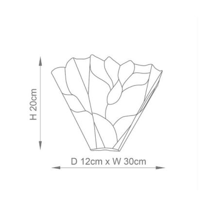 Endon 63964 - Nástenné svietidlo Tiffany BOTANICA 1xE14/40W/230V