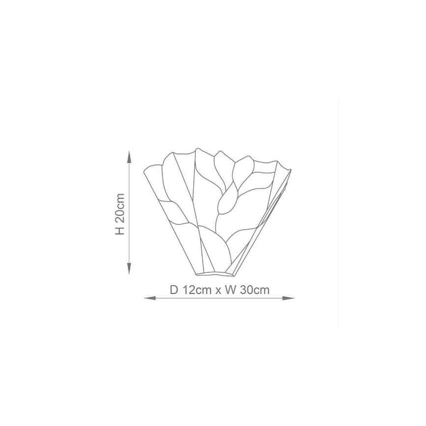 Endon 63964 - Nástenné svietidlo Tiffany BOTANICA 1xE14/40W/230V