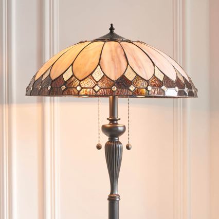 Endon 63972 - Stojacia lampa BROOKLYN 2xE27/60W/230V priemer 50 cm