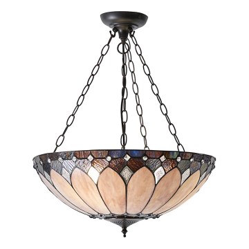 Endon 63976 - Luster na reťazi Tiffany BROOKLYN 3xE27/60W/230V priemer 50 cm