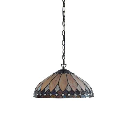 Endon 63977 - Luster na reťazi Tiffany BROOKLYN 1xE27/60W/230V pr. 40 cm