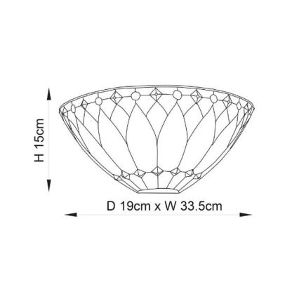 Endon 63983 - Nástenné svietidlo Tiffany BROOKLYN 1xE14/40W/230V