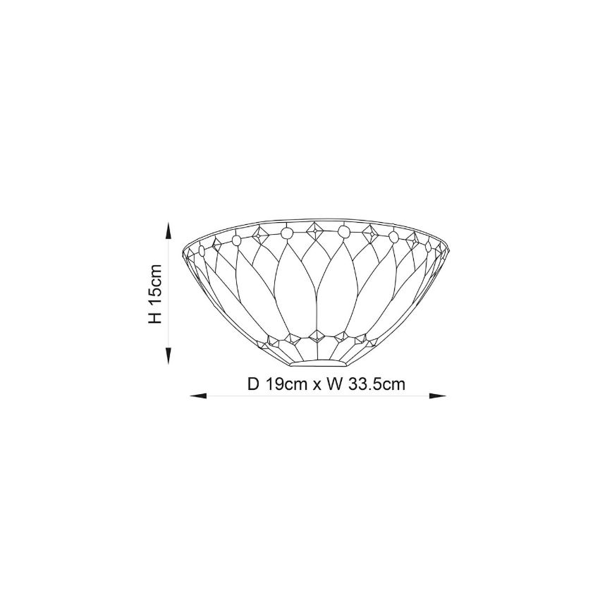 Endon 63983 - Nástenné svietidlo Tiffany BROOKLYN 1xE14/40W/230V