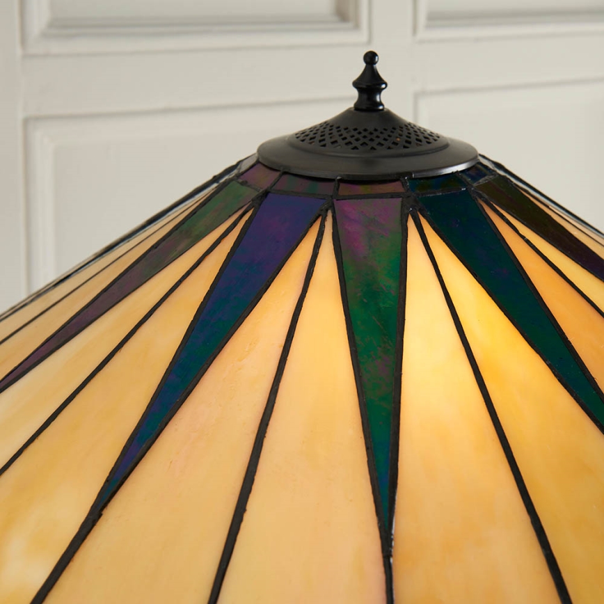Endon 64041 - Stojacia lampa Tiffany DARK STAR 2xE27/60W/230V priemer 49 cm