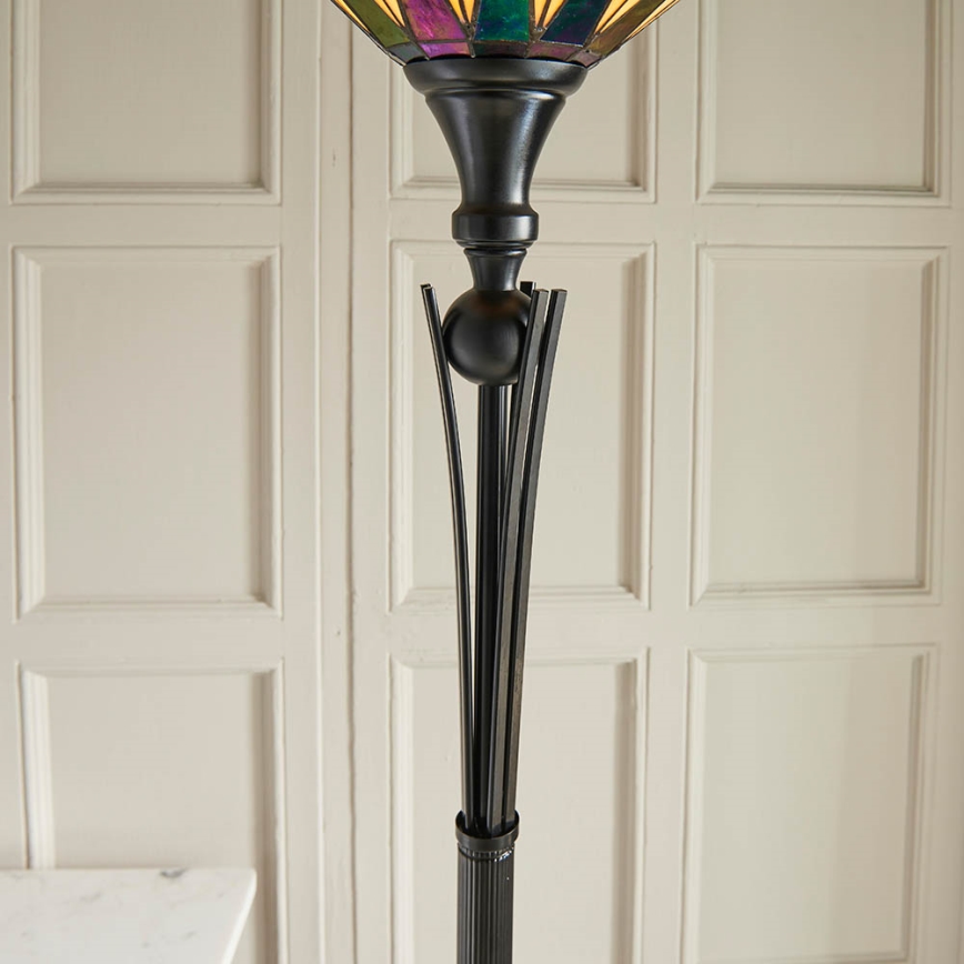 Endon 64042 - Stojacia lampa DARK STAR 1xE27/60W/230V pr. 42 cm