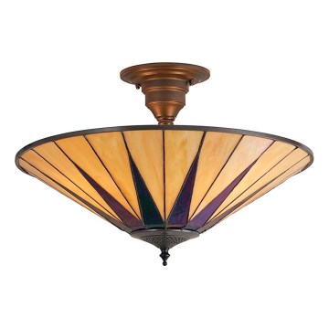 Endon 64043 - Prisadený luster Tiffany DARK STAR 3xE27/60W/230V pr. 49 cm