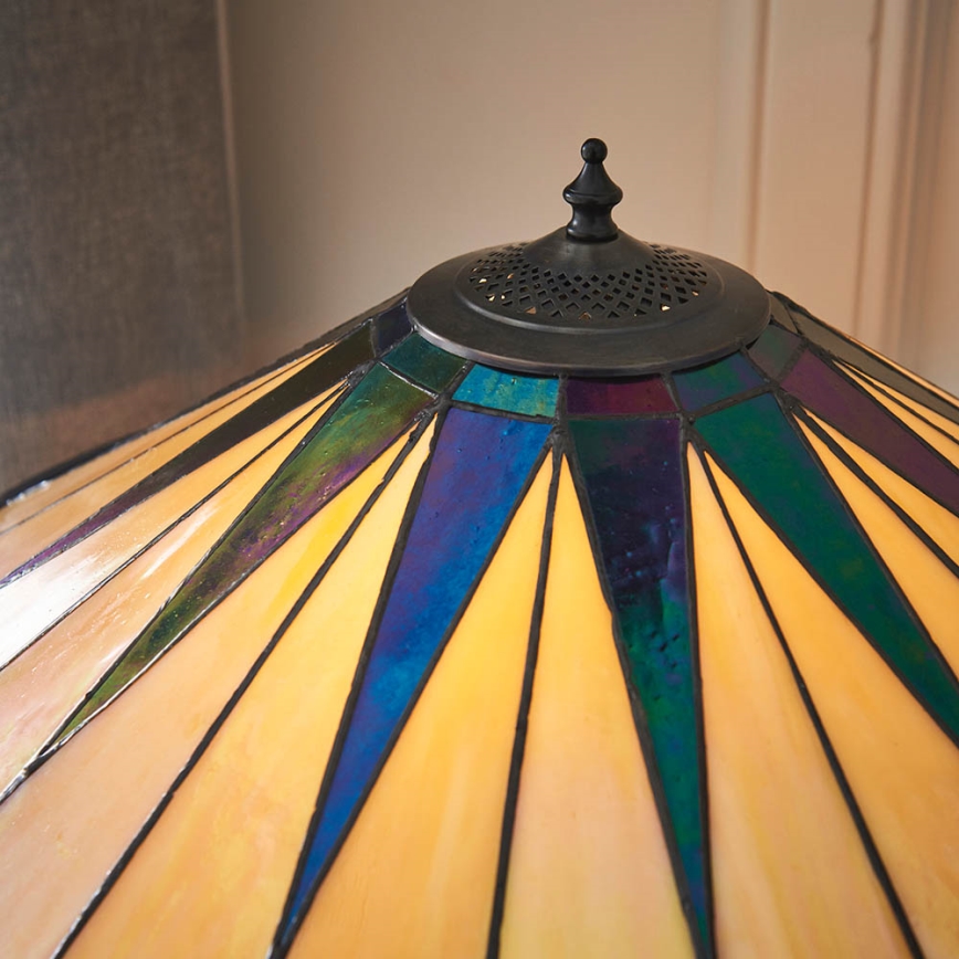 Endon 64045 - Stolová lampa Tiffany DARK STAR, 2xE27/60W/230V, priemer 49 cm