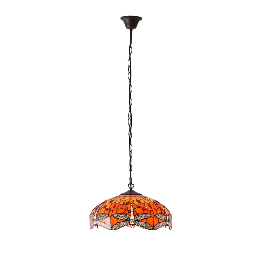 Endon 64081 - Luster na reťazi Tiffany DRAGONFLY 3xE27/60W/230V pr. 41 cm