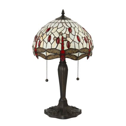 Endon 64086 - Stolná lampa Tiffany DRAGONFLY 2xE27/60W/230V priemer 30 cm