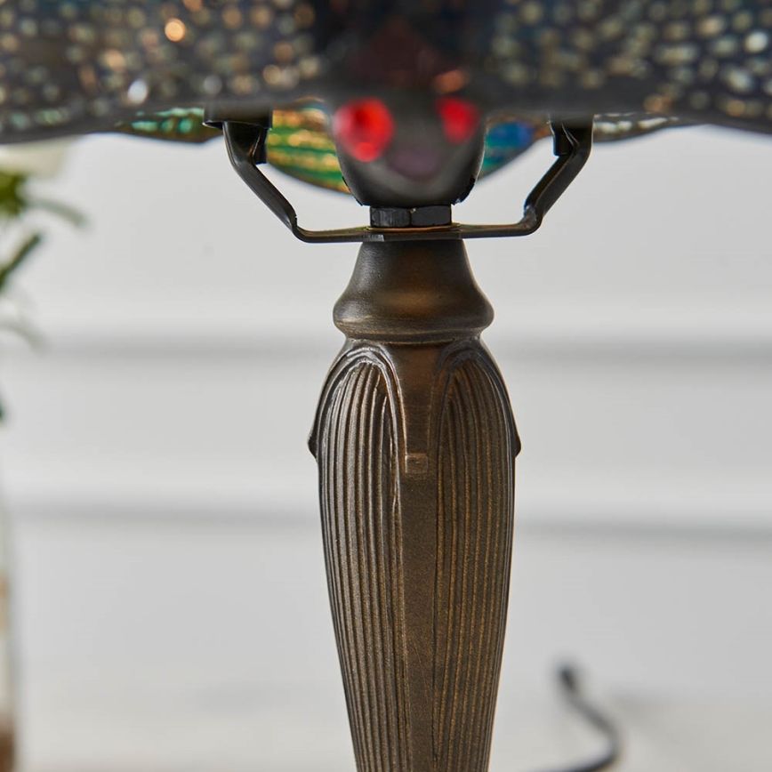 Endon 64088 - Stolná lampa Tiffany DRAGONFLY 1xE14/40W/230V priemer 20 cm