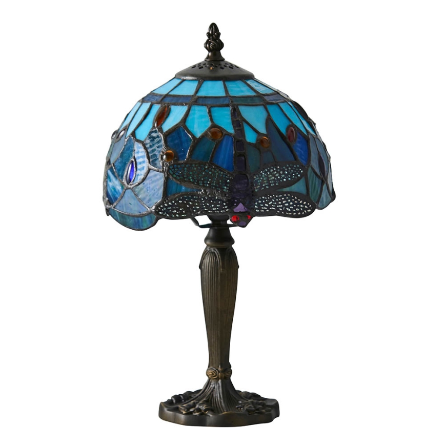 Endon 64088 - Stolná lampa Tiffany DRAGONFLY 1xE14/7W/230V priemer 20 cm