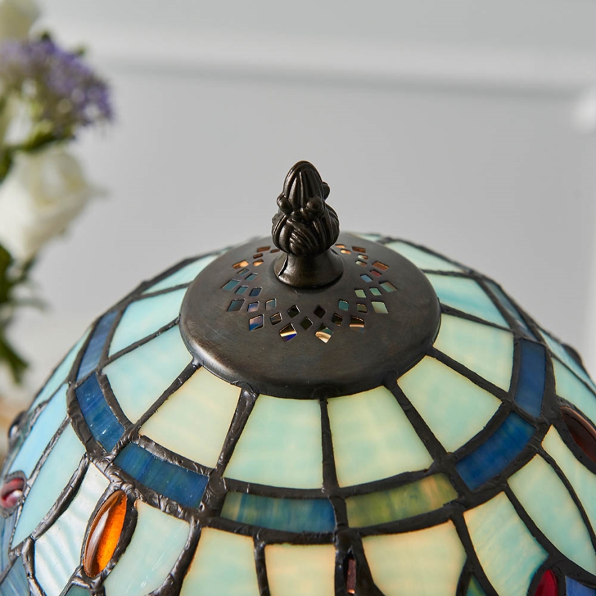 Endon 64088 - Stolná lampa Tiffany DRAGONFLY 1xE14/7W/230V priemer 20 cm