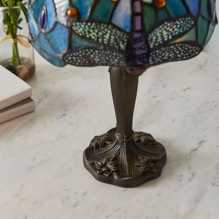 Endon 64088 - Stolná lampa Tiffany DRAGONFLY 1xE14/7W/230V priemer 20 cm