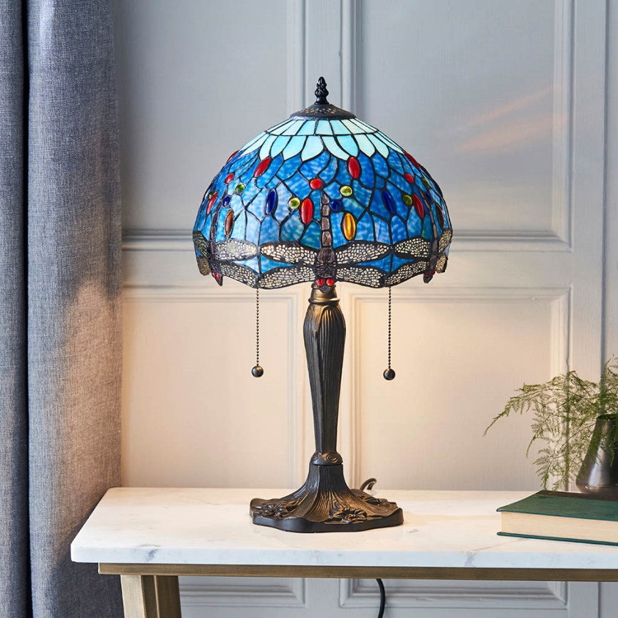 Endon 64090 - Stolná lampa DRAGONFLY 2xE27/60W/230V pr. 30 cm