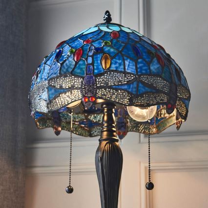 Endon 64090 - Stolná lampa DRAGONFLY 2xE27/60W/230V pr. 30 cm