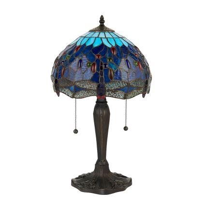 Endon 64090 - Stolná lampa Tiffany DRAGONFLY 2xE27/60W/230V pr. 30 cm