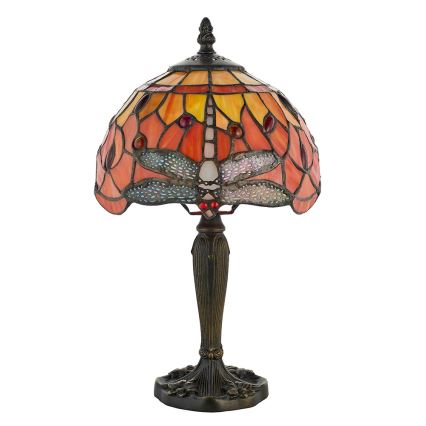 Endon 64091 - Stolná lampa Tiffany DRAGONFLY 1xE14/40W/230V priemer 20 cm