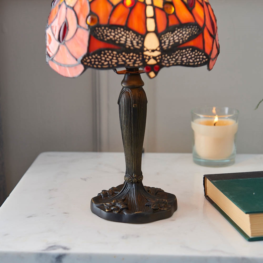 Endon 64091 - Stolová lampa Tiffany DRAGONFLY 1xE14/7W/230V priemer 20 cm