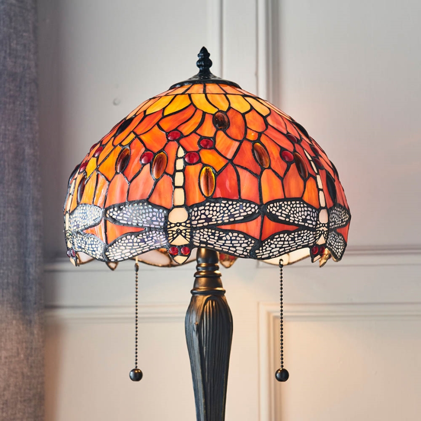 Endon 64092 - Stolná lampa DRAGONFLY 2×E27/60 W/230 V Ø 30 cm