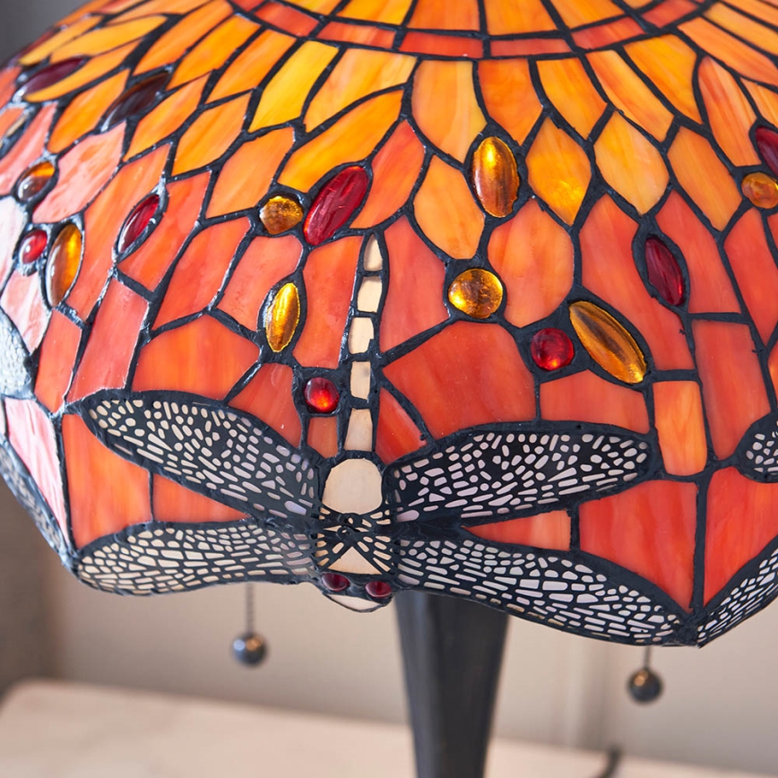 Endon 64093 - Stolná lampa DRAGONFLY 2xE27/60W/230V priemer 41 cm