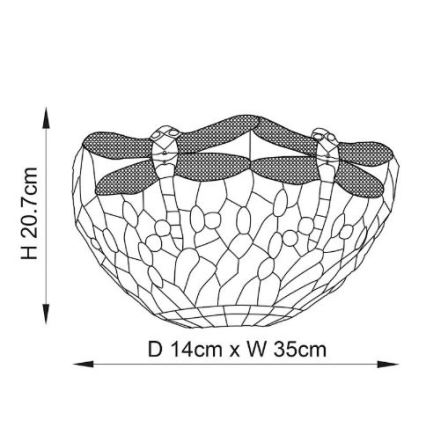 Endon 64102 - Nástenné svietidlo DRAGONFLY 1xE14/40W/230V