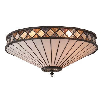 Endon 64145 - Stropné svietidlo Tiffany FARGO 2xE27/60W/230V pr. 41,5 cm