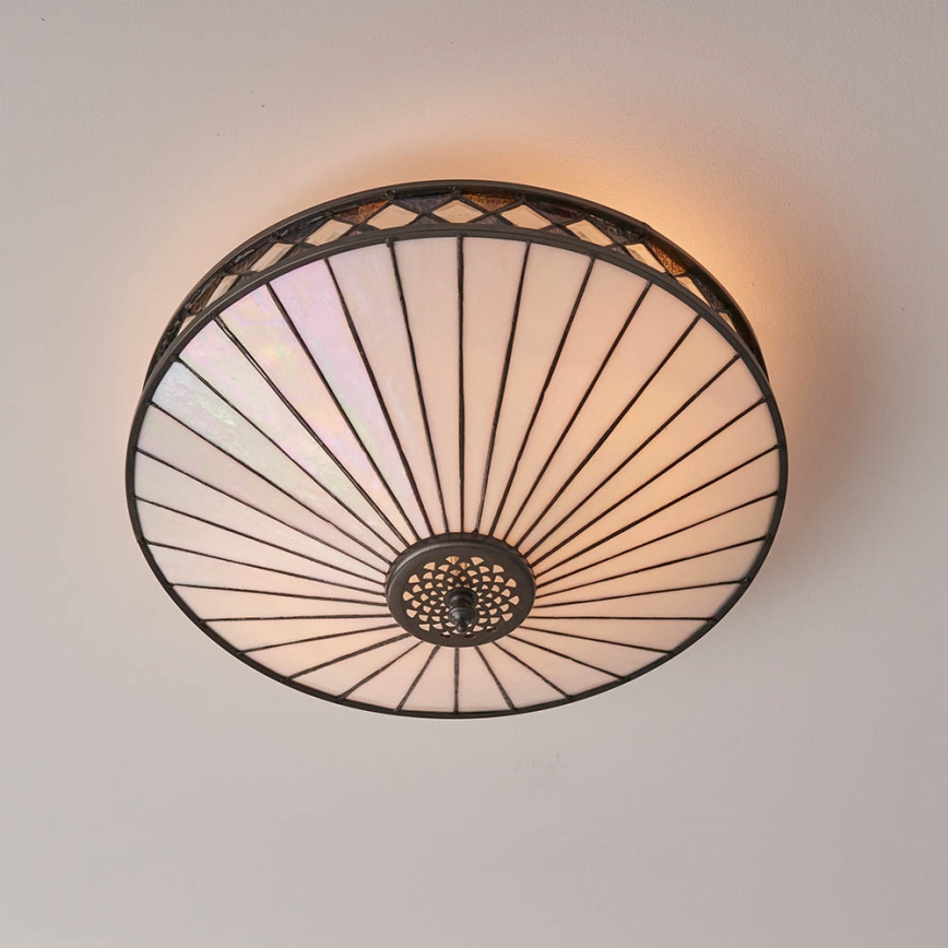 Endon 64145 - Stropné svietidlo Tiffany FARGO 2xE27/60W/230V pr. 41,5 cm