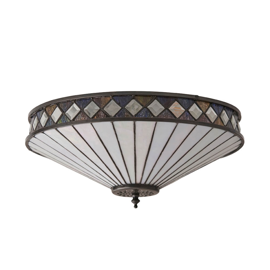 Endon 64145 - Stropné svietidlo Tiffany FARGO 2xE27/60W/230V pr. 41,5 cm