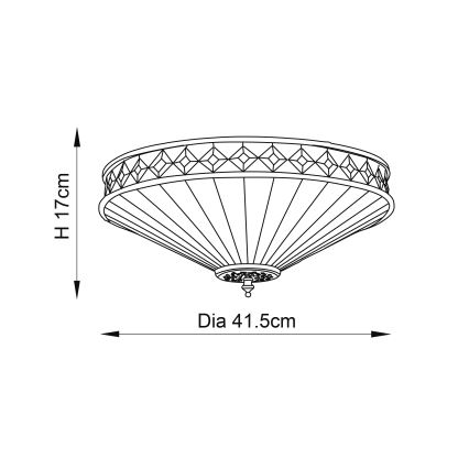 Endon 64145 - Stropné svietidlo Tiffany FARGO 2xE27/60W/230V pr. 41,5 cm