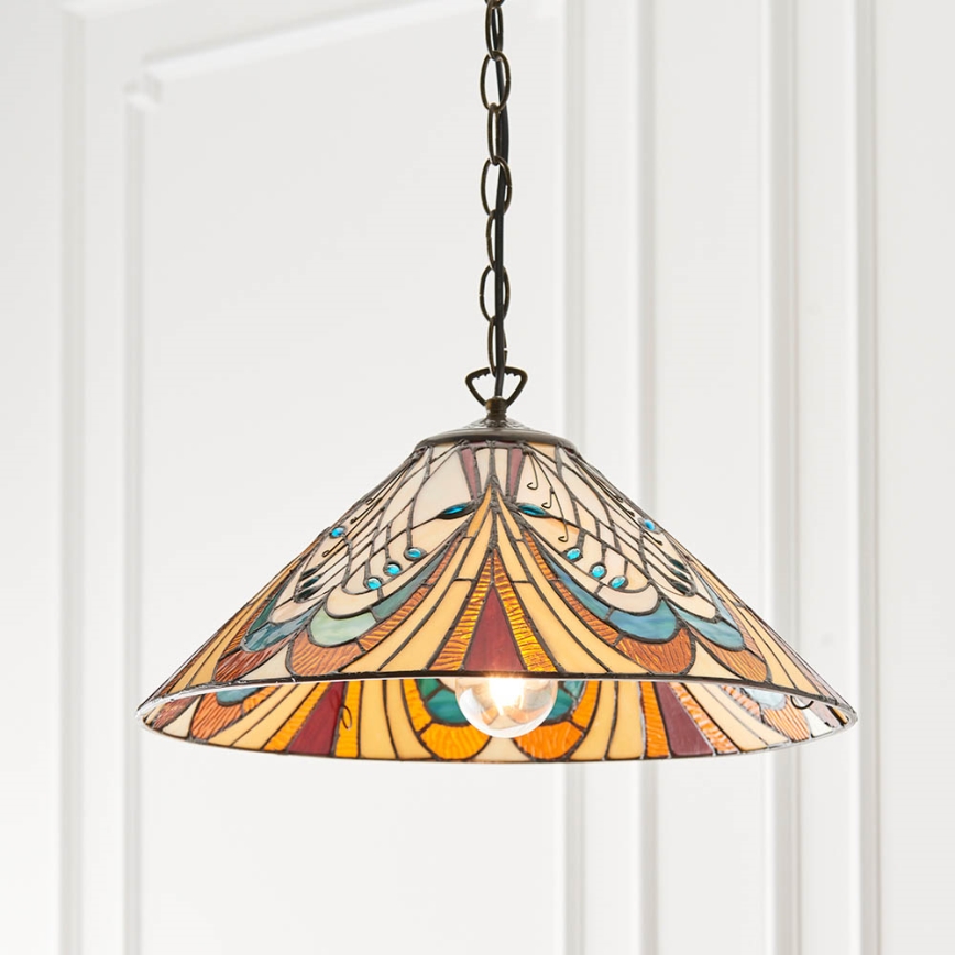 Endon 64162 - Luster na reťazi HECTOR 1xE27/60W/230V pr. 40 cm