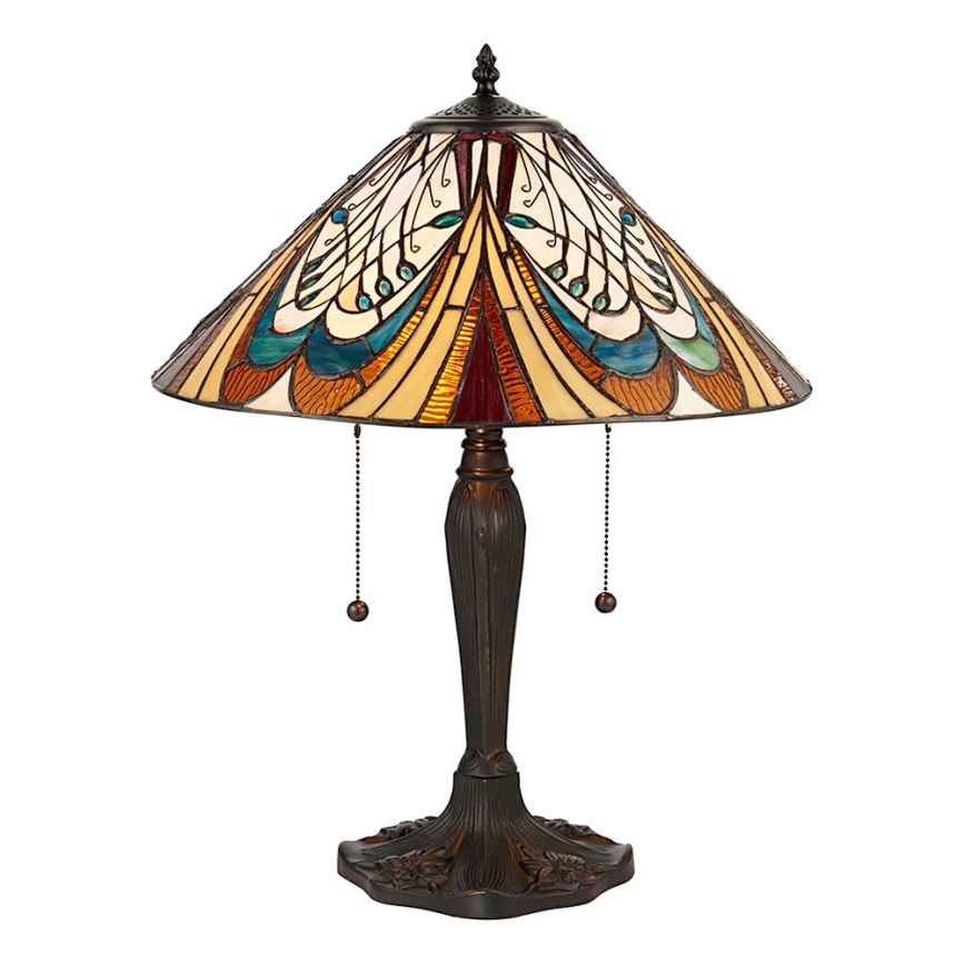 Endon 64163 - Stolová lampa HECTOR 2xE27/60W/230V priemer 40 cm