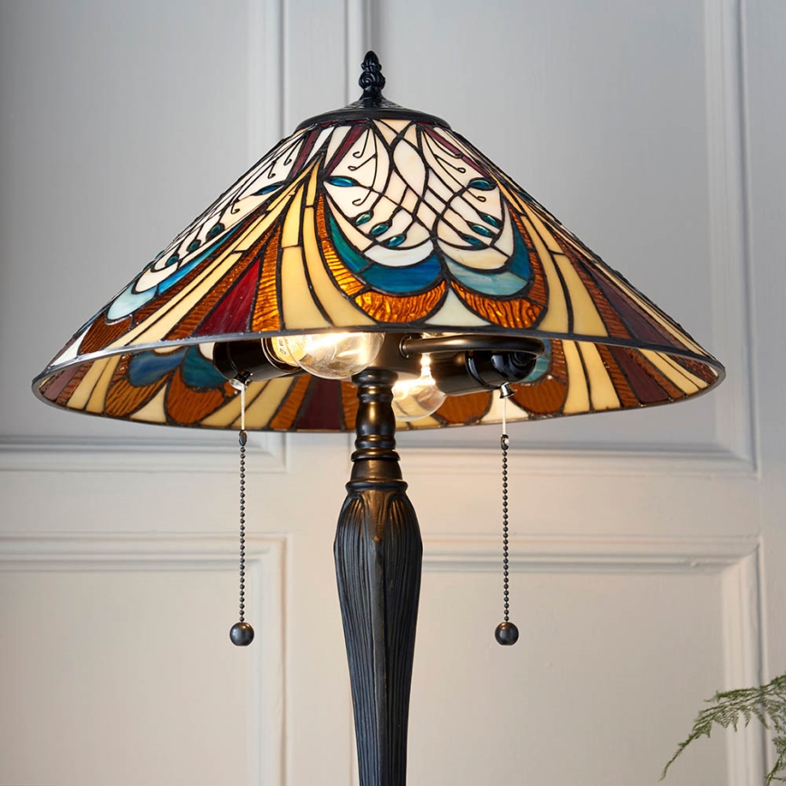 Endon 64163 - Stolová lampa HECTOR 2xE27/60W/230V priemer 40 cm