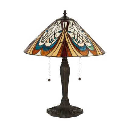 Endon 64163 - Stolová lampa HECTOR 2xE27/60W/230V priemer 40 cm