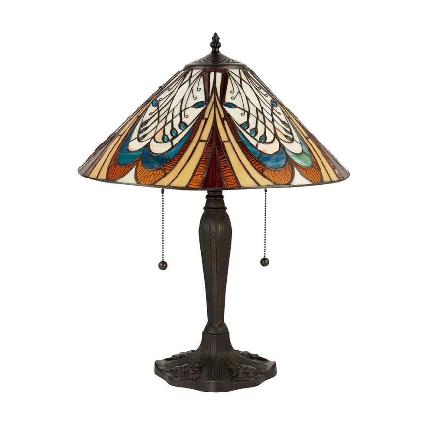 Endon 64163 - Stolová lampa HECTOR 2xE27/60W/230V priemer 40 cm