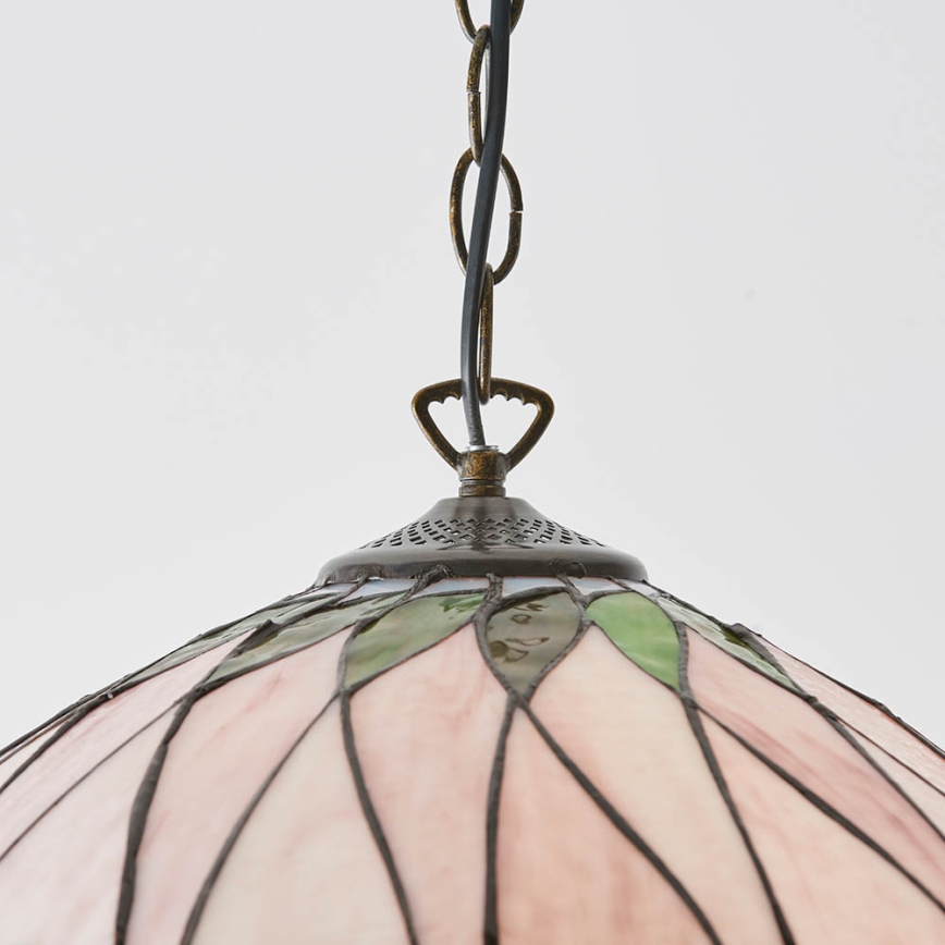Endon 64176 - Luster na reťazi Tiffany HUTCHINSON 1xE27/60W/230V pr. 40 cm