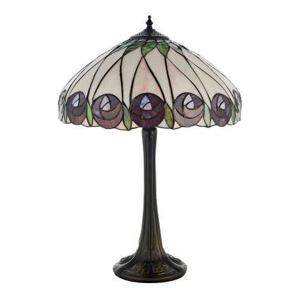 Endon 64177 - Stolná lampa Tiffany HUTCHINSON 1xE27/60W/230V pr. 40 cm