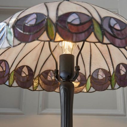 Endon 64177 - Stolná lampa Tiffany HUTCHINSON 1xE27/60W/230V pr. 40 cm