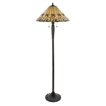 Endon 64192 - Stojacia lampa Tiffany JAMELIA 2×E27/60W/230V Ø 50 cm