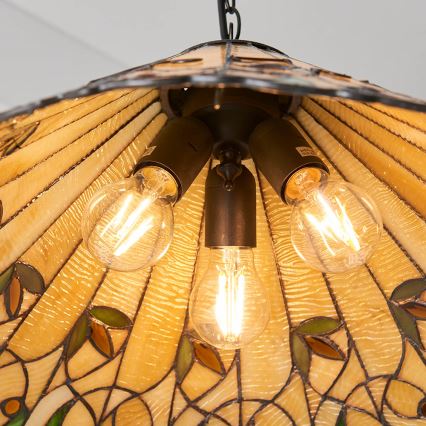 Endon 64194 - Luster na reťazi JAMELIA 3xE27/60W/230V pr. 50 cm