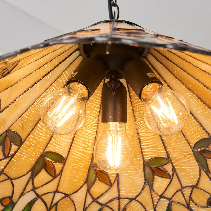 Endon 64194 - Luster na reťazi JAMELIA 3xE27/60W/230V pr. 50 cm